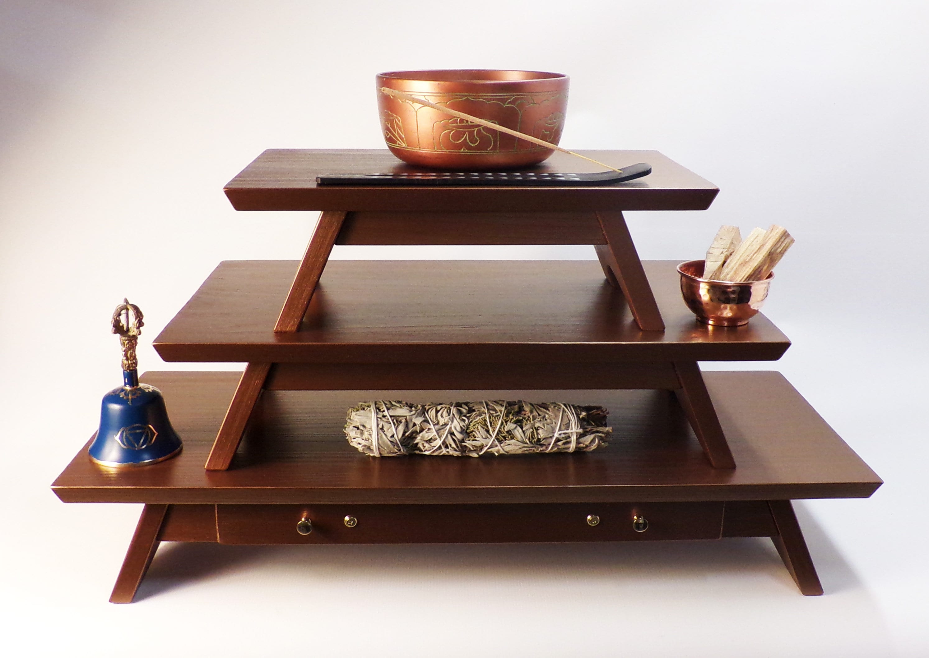 PINE ALTAR TABLE. 3tiered Shrine Table. Small Personal Etsy