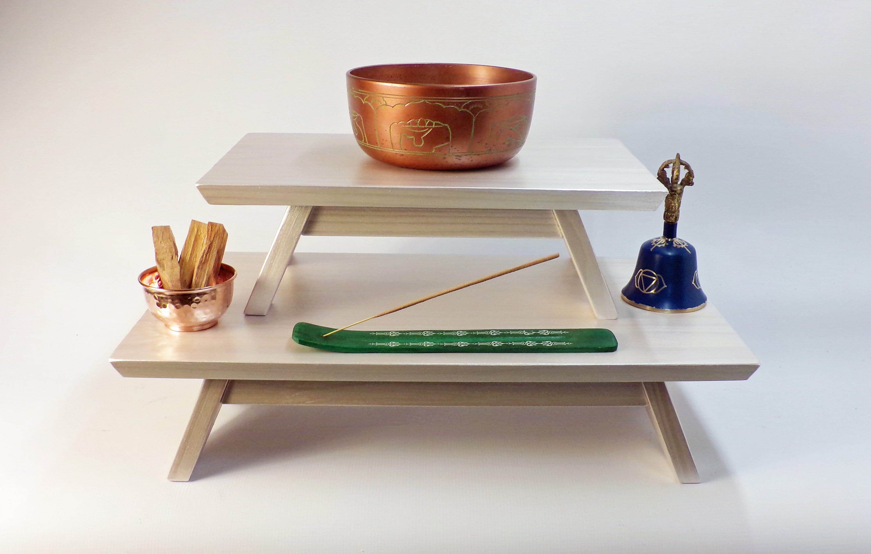 Small Personal PINE ALTAR TABLE. 2tiered Shrine / Puja Etsy