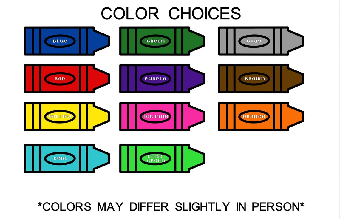 Personalized Crayon Sign Wood Etsy