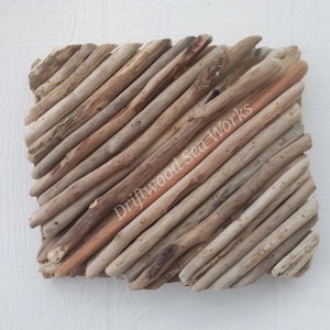 Natural Oregon Driftwood Wall Art: Abstract Square Panel