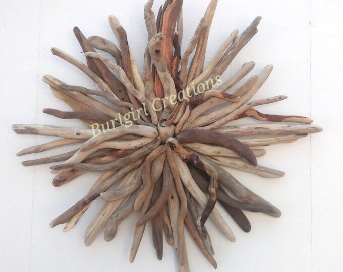 Starburst Round Driftwood Wall Art - Etsy