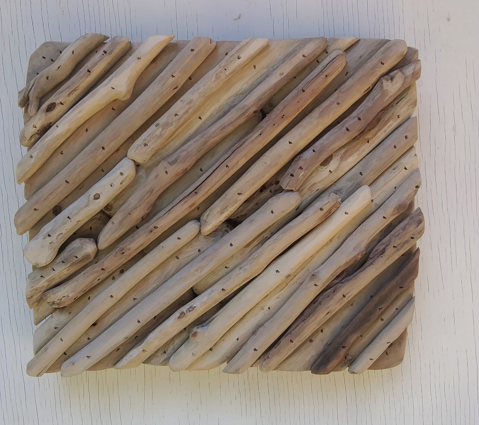 Abstract Square Driftwood Wall Panel Driftwood Wall Art 1 Etsy