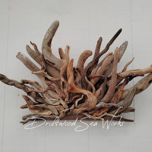 Driftwood Art Mantel Sculpture Beach House Living Room Wall Art Handcrafted In Oregon