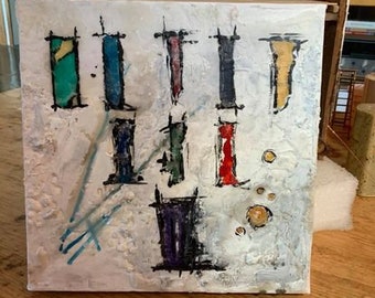 Encaustic Doors Painting, Threshold Art