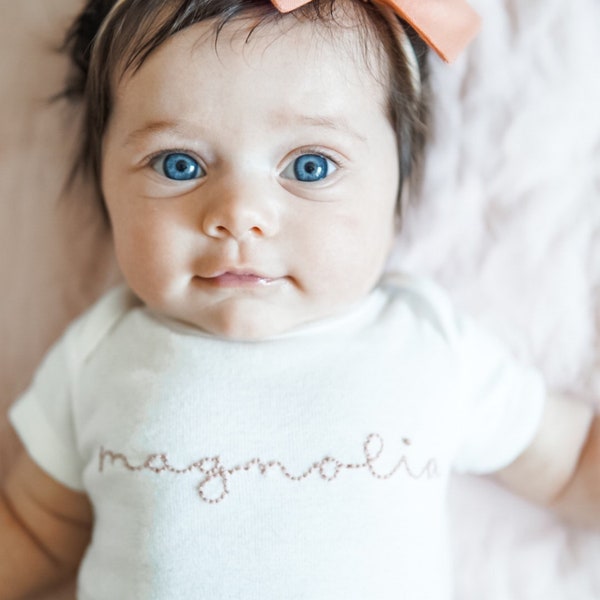 Custom Name Baby Onesie® - Personalized - Coming Home Outfit - Newborn Photo Prop - Baby Announcement