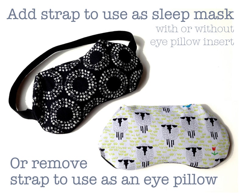 Weighted Sleep Mask Eye Pillow Organic Cotton Washable Cover Etsy