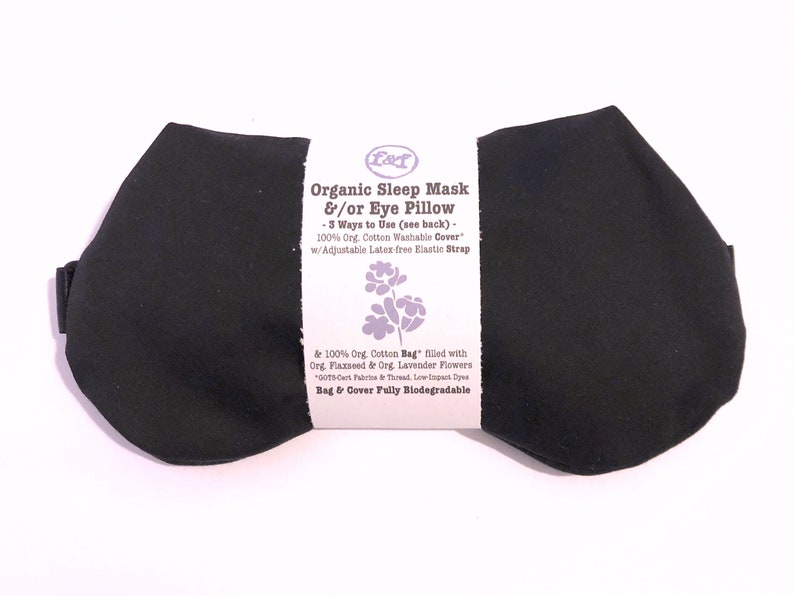 ORGANIC Weighted Sleep Mask Eye Pillow Sateen Washable Cover Etsy Polska