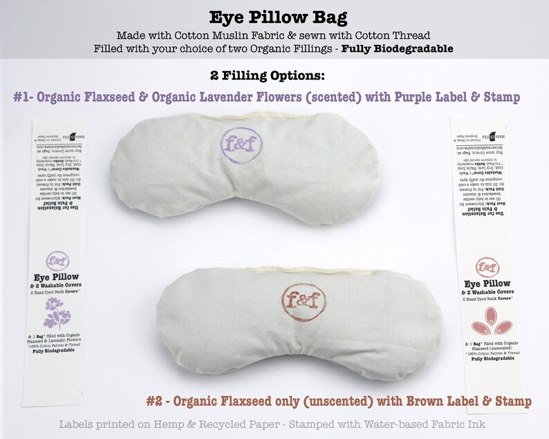 Yoga Eye Pillow SET 2 Washable Covers Organic Lavender Etsy