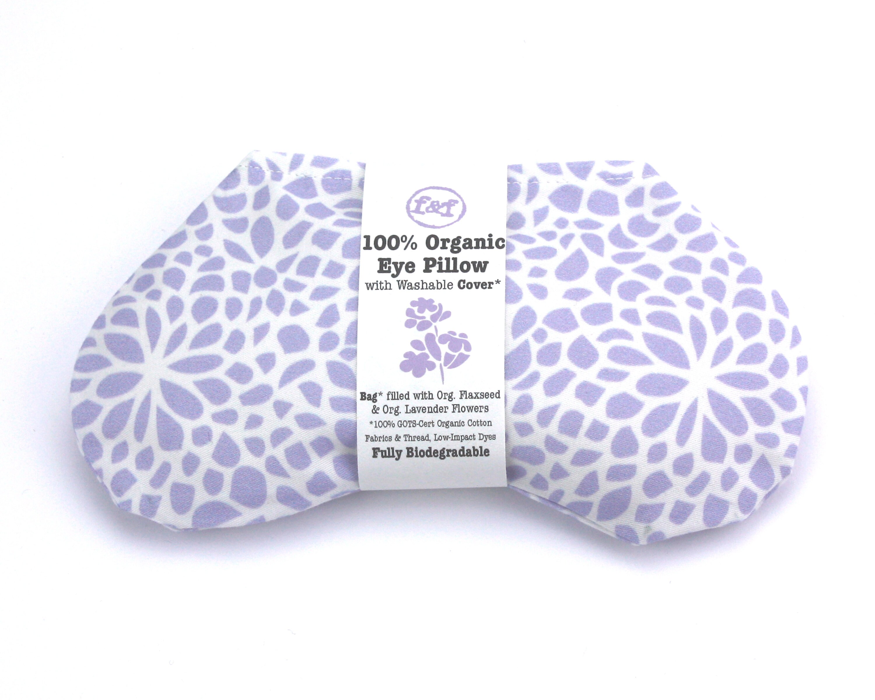 Organic Lavender Eye Pillow, Washable Cotton Cover, Aromatherapy Gift