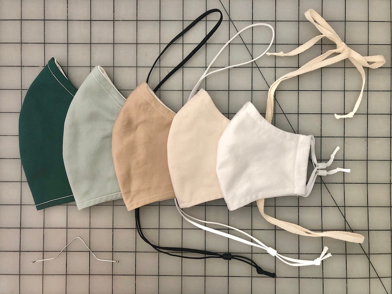 550 TC Organic Cotton Silk or Flannel Lined Face Mask, Filter Pocket