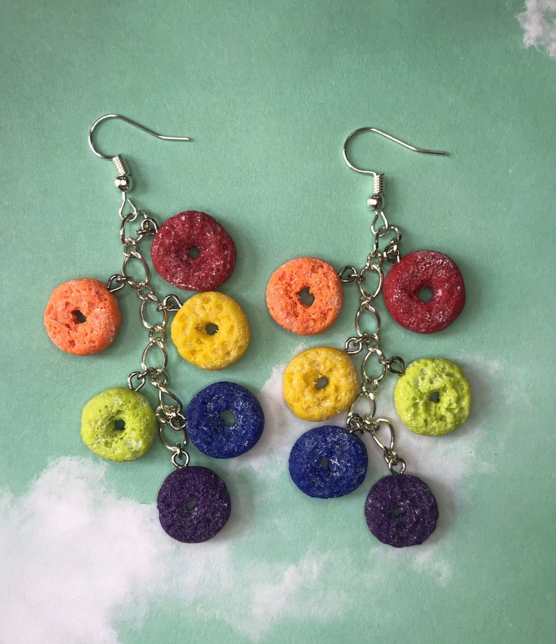 Froot loop earrings Fruit loop earrings