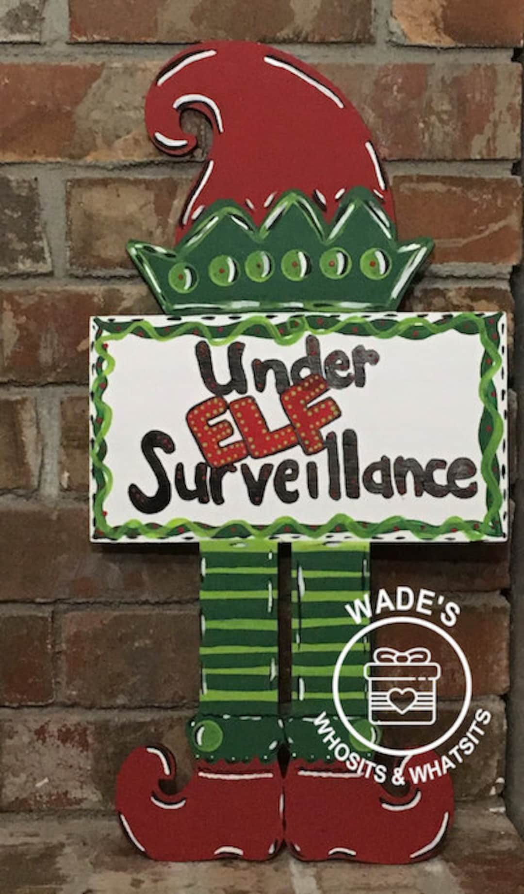Elf Surveillance Sign for Fireplace Christmas Elf Legs Elf Etsy