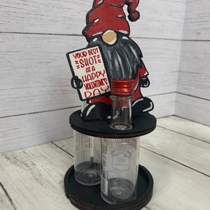 Your Best Shot at a Happy Valentine’s Day Gnome, Funny Valentine Gifts for Adults, Galentines Gift, Humorous Shooter Mini Bottle Holder Gift