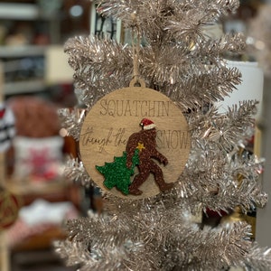 Handmade Sasquatch Christmas Ornament: Funny Bigfoot Gift