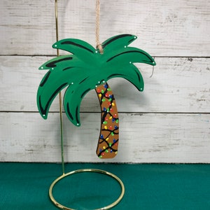 Personalized Palm Tree Christmas Ornament Wood, Tropical Christmas Tree Ornament, Beach Bachelorette Party Favors, Florida Christmas