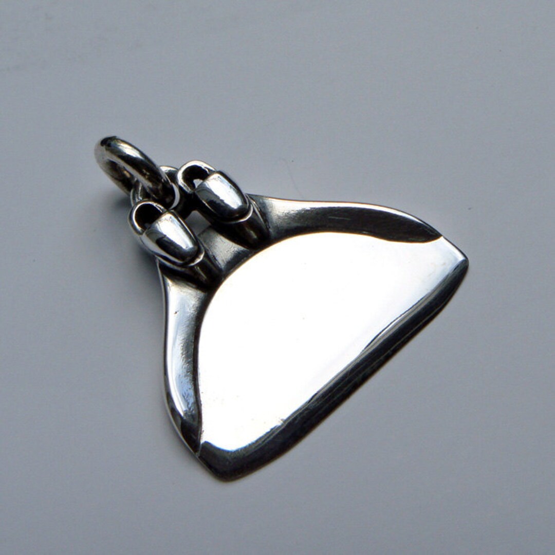 Freediving Necklace, Monofin, Diving Fin Necklace, Solid Silver
