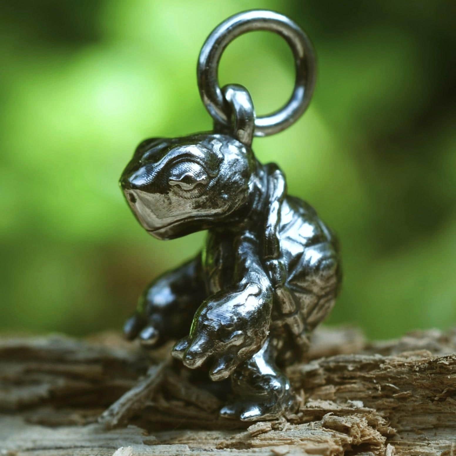 カメ男ネックレス、純銀製ペンダント、歩くカメの3Dチャーム。 - Etsy 日本