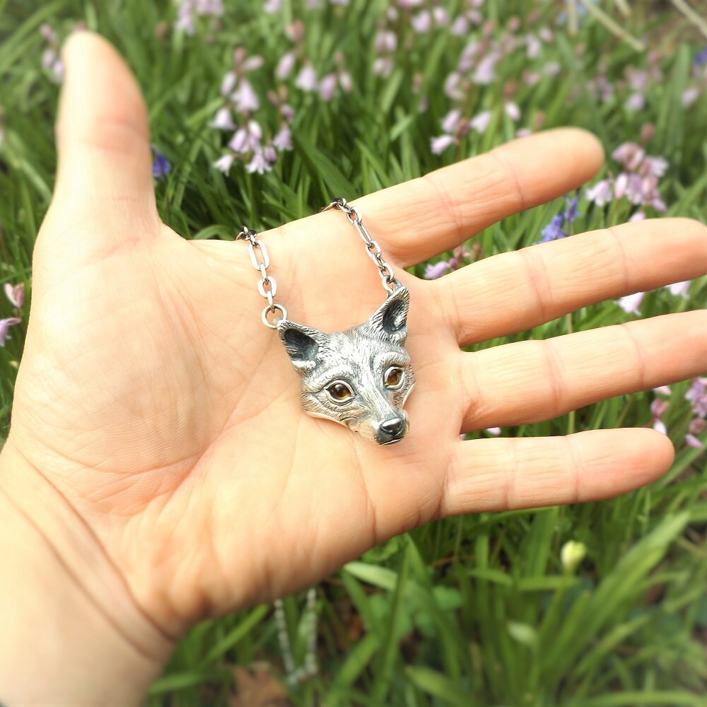 Fox head deals necklace