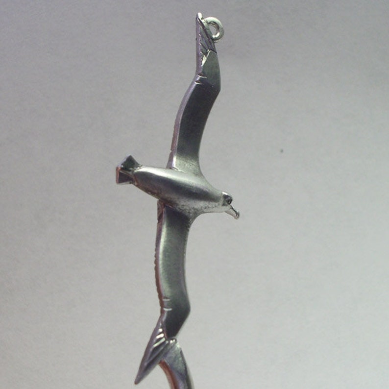 Volanthalskette, massiver Sterlingsilber-Albatros-Vogelanhänger, ideales Geschenk für Reisende oder als Symbol dauerhafter Liebe. © Argent Aqua Bild 5
