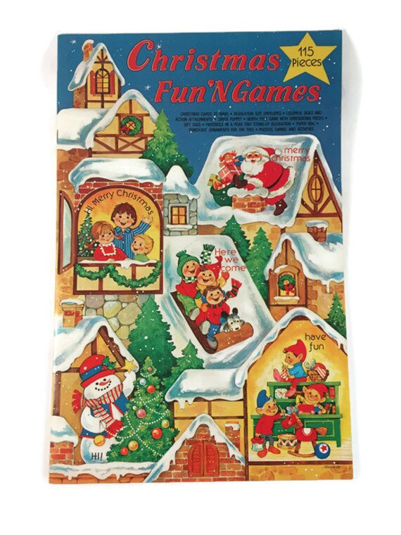 Vintage Complete 115 Piece Christmas Fun N Games Activity Etsy