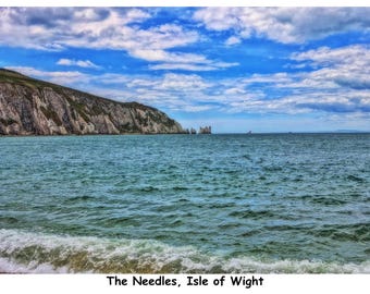 The Needles, Isle of Wight, Coastal Landscape Poster