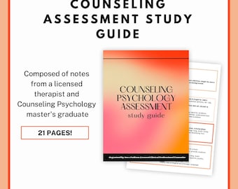 Counseling Social Work Multicultural, Intelligence Assessment Study Guide, National Counselor Exam, Mental Health Study Tools