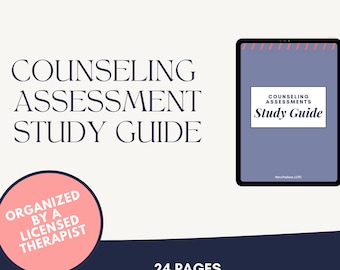 Psychology Counseling Assessment Study Guide Therapy Graduate Student Tools Mental Health Download