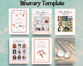Tropical Bachelorette Itinerary Template Editable Canva Weekend Planner Outfit Theme Ideas Packing List