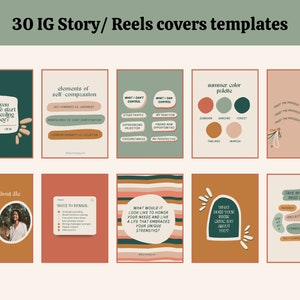 Terracotta Mental Health Instagram Post Template Bundle | Canva Social ...