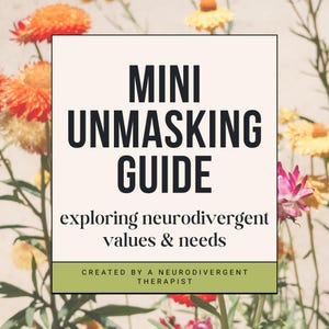 Neurodiversity Affirming Workbook for Adults Unmasking & Identity Exploration Therapist Resource Autism ADHD Printable Journal PDF