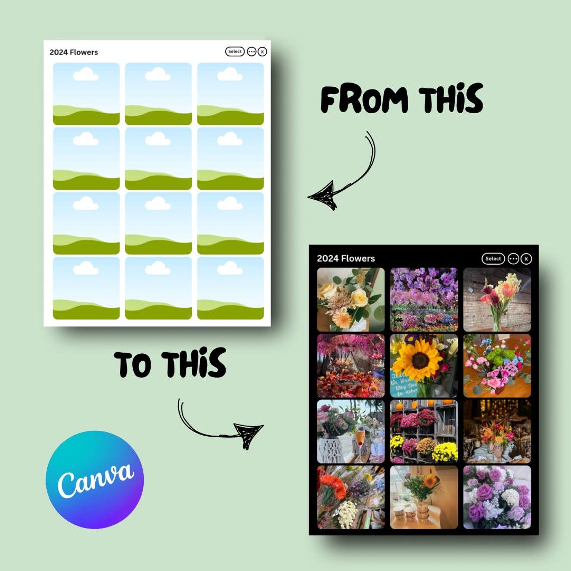 2025 Year in Review Wrapped Instagram Collage Template Digital ...
