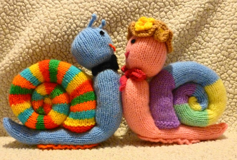Sally Slowly and Trevor Trailmaker Snail Baby Toy Knitting Pattern Etsy