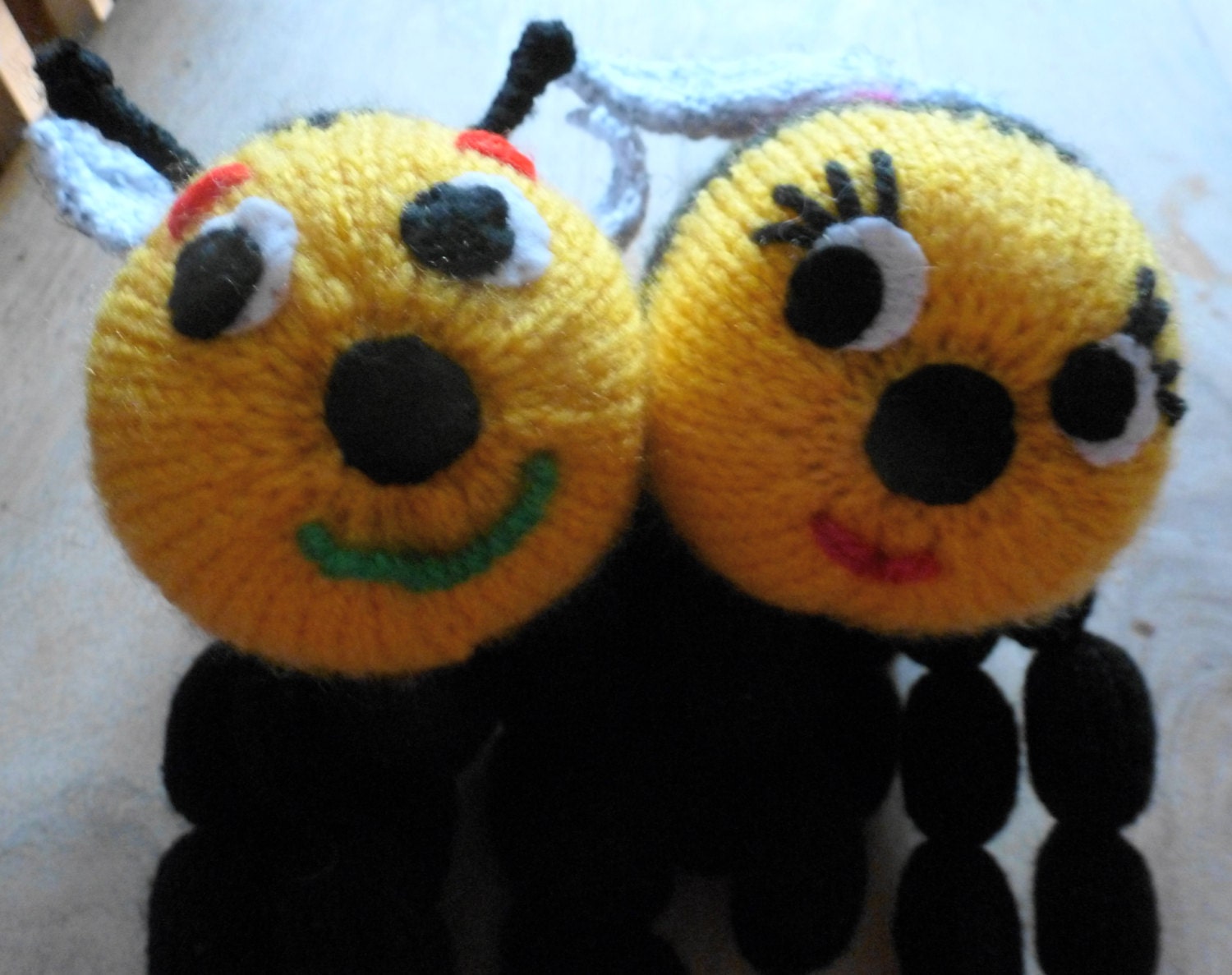 Billy Buzz & Bella Bumble Bee Baby Toy Knitting Pattern - Etsy