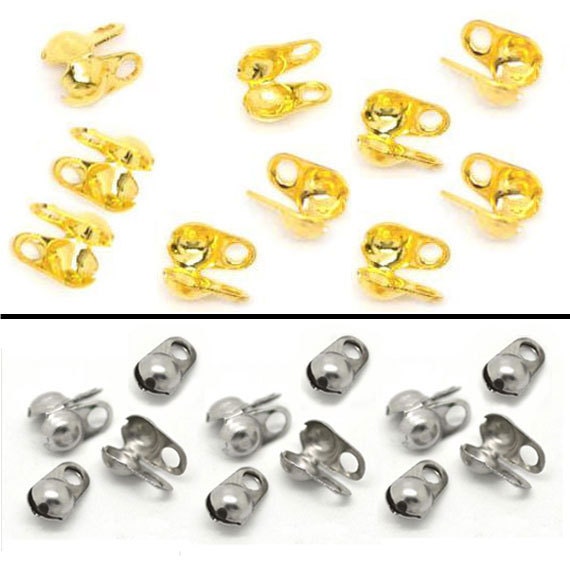 Items similar to Wholesale ClamShell Calottes Crimp Beads Tip End Loop