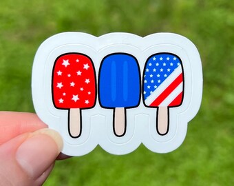 Patriotic Popsicles sticker - USA, America