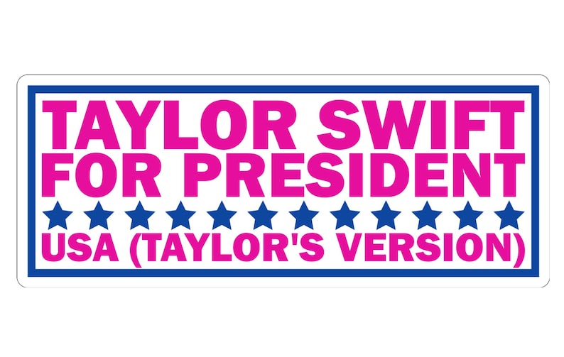 Taylor Swift for President - USA (Taylor’s Version) bumper sticker image 2