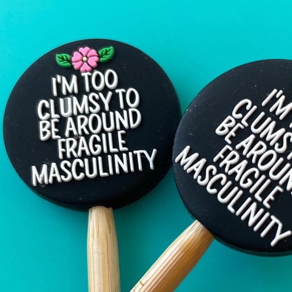 Knitting Needle Point Protectors, Knitting Needle Stoppers Knitting Notions Feminist Gender Roles Fragile Masculinity Knit Gifts