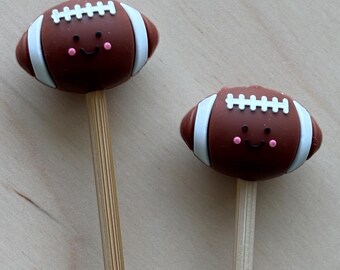Knitting Needle Point Protectors, Stitch Stoppers, 3D Smiling Football Gifts for Knitters Sports