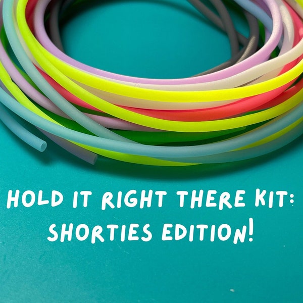 SHORT SET Knitting Stitch Holder Tubes  "Hold-It-Right-There Kit Shorties Edition" Knitting notions, tools, accessories