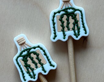 Knitting Needle Point Protectors, Knitting Needle Stoppers Knitting Notions String of Pearls Succulent Gardening Plants Gifts for Knitters