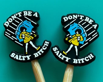 Knitting Needle Point Protectors, Knitting Needle Stoppers Knitting Notions Kawaii Classic Retro Salty B*tch Salt Funny Gifts for Knitters
