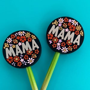 Knitting Needle Point Protectors Knitting Needle Stoppers Knitting Notions Gifts for Mom Knitters Mama Flowers Mother's Day Stocking Stuffer