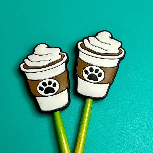 Knitting Needle Point Protectors, Knitting Needle Stoppers, Knitting Notions Pet Puppachino Whipped Cream Drink Holiday Gifts for Knitters