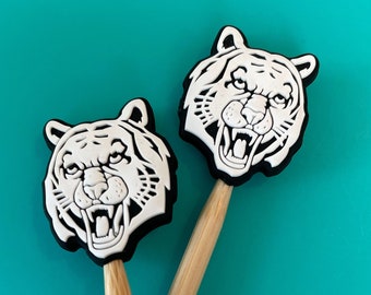 Knitting Needle Point Protectors, Knitting Needle Stoppers, Knitting Notions - Kawaii Tiger Cute Zoo Animal Cat Wildcats Gift for Knitters