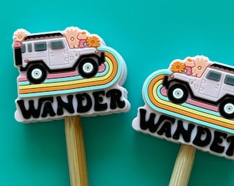 Knitting Needle Point Protectors, Knitting Needle Stoppers, Knitting Notions - Colorful Camping Adventure Wander Jeep Gifts for Knitters