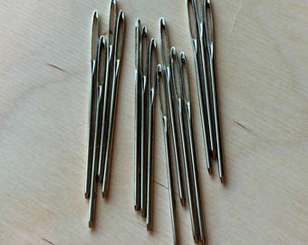 Pack of 5 - Darning Needles,  Large Eye Needles, Knitting, Weaving, Crochet, Punch Finishing Needles, Blunt Tip Binding Off Needles - Metal