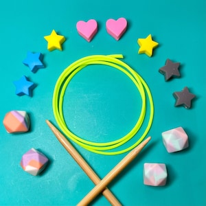 UPDATED STYLES! Knitting Stitch Holder Tubes Point Protectors Hold-It-Right-There Kit - notions, knitting tools, neon, gifts for knitters
