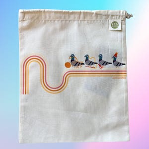 Drawstring Project Bag - Pigeon Makes a Hat Knitting Crochet Weaving Spinning  Sewing WIP Travel Gifts for Knitters Cottagecore