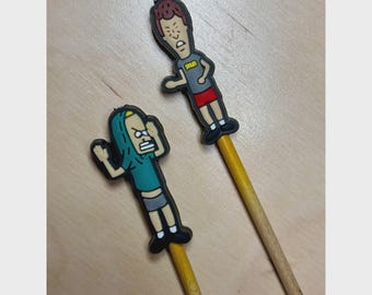 Knitting Needle Point Protectors, Knitting Needle Stoppers, Knitting Notions - 90s Cartoon Duo TV Retro Vintage Gift for Knitters