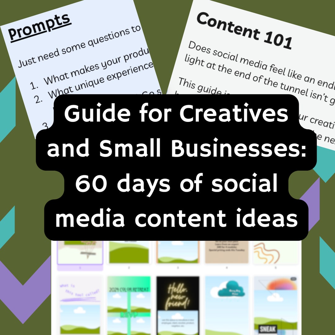 Social Media Content Guide for Creatives Small Businesses: 60 Days of ...